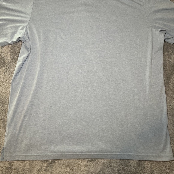 Travis Matthew Men's SZ 3XL Short Sleeve Gold Polo Baby Blue W Grey Stripe Shirt - Picture 15 of 16